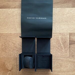 David Yurman 2 Black Jewelry Gift Boxes with 1 Shopping Bag